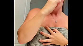 Preview 2 of A Girl Clean Tha Hairs Of Pens - Towel drop