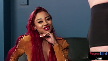 Preview 1 of Xxxcomtelugu - Busty femdom bigboobed MILF strips off for personal jerker
