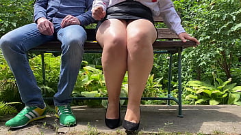 Preview 1 of Annette Shwartz - Queen of masturbation  in heels gets cum outdoors
