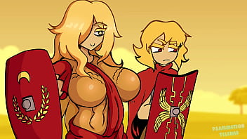 Preview 1 of Big Back Oil Hd - ROMAN EMPRESS (BOOB ARMOR) teaser Hentai