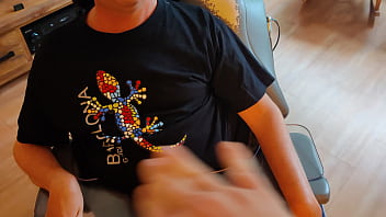 Preview 1 of Alssya Lyan - Handicapped man in wheelchair gets a blowjob by his friendly neighbor milf