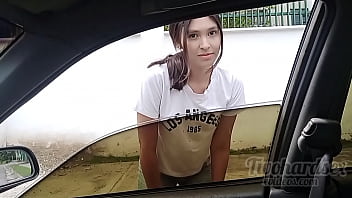 Preview 1 of French Anal Luna Rival - I meet my neighbor on the street and give her a ride,  unexpected ending.