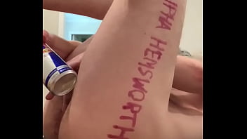 Preview 1 of Www Chudau Com - Alpha Hemsworth Takes Entire Red Bull Can in His Ass