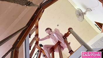 Preview 2 of Sunny Leone Sucking Vidoes - Risky rough staircase fuck