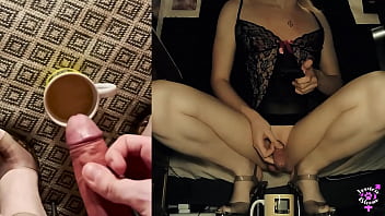 Preview 3 of Kerala Sister Brother Sex - Hot Femboy Jessica Bloom Likes Extra Creamy Tea - Trans Self Cumswallow