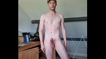 Preview 1 of Z Ave - Skinny guy posing Naked and spraying cum