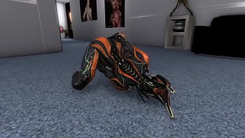 Preview 4 of Lisa Ann With Two Black Dudes - Warframe Valkyr Touches Herself