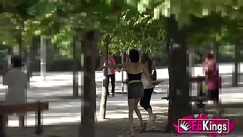 Preview 2 of Hot Shooting - Zuko wants a BLACK COCK: She hunts one in public!