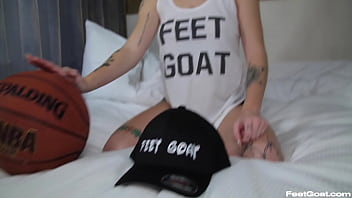 Preview 1 of Jameses Horny - Beautiful pornstar Sage Fox gives sensual blowjob to basketball player then gets her face covered with messy facial