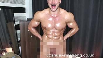 Preview 2 of Shemale Big Solo Mastubator - Oiled up sexy wanker