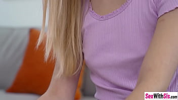 Preview 1 of Xxx Sks Videos - SexWithSis.com - Two naughty stepsisters Alex Coal and teen Molly Little enjoyed a kinky game with perverted stepbrother