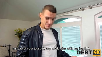 Preview 2 of America Sexy Hot - DEBT4k. Debt collector fucks hottie who couldnt pay for her VR helmet