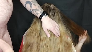 Preview 2 of Model Cum Hard - I did this on my stepmom&#039_s long hair and she didn&#039_t mind.