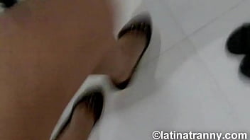 Preview 1 of Sayma Ai - Nikki Montero transgender silly tramp wanking her cock very hard
