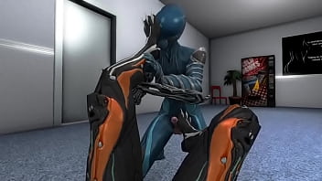 Preview 1 of Publisiti Sex - Warframe Valkyr Gives Futa Mag A Footjob (With Pov)