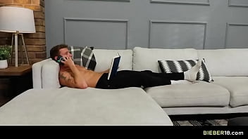 Preview 1 of Japanse Lift - Handsome man enjoys gay anal while his GF is on phone! - Justin Matthews and Carter DelRey