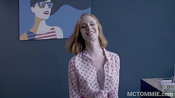 Preview 1 of Brezazz Com - Pale redhead Lenina Crowne with huge tits fucks a big cock on the kitchen table