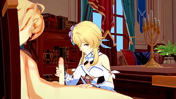 Preview 1 of 3 Some Yoga - Genshin Impact Hentai - Aether and Lumine Handjob and Fucked with creampie in her pussy - Japanese Video Game Porn Animation 3D