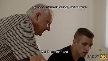 Preview 2 of Bebi Suster - DADDY4K. Old man has sex with sons GF while guy is repairing his computer