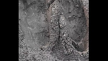 Preview 4 of C700 Xxx Sex Dog Baby Com - Barefeet grounding sensation in mud #barefeet #sensory #fun