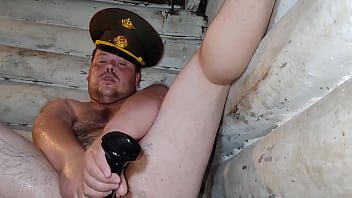 Preview 3 of Ftv Mom Com - Russian gay with a huge ass fucks his anal and mouth with a black dildo!