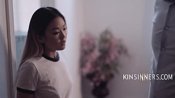Preview 1 of Karalam Sex Video - Teen Asian Step Daughter Makes Up With Strict Stepdad - Lulu Chu