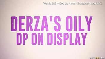 Preview 2 of Isgd 002 - Derza&#039_s Oily DP on Display - Gia Derza / Brazzers  / stream full from www.brazzers.promo/oil