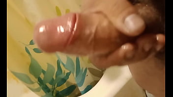 Preview 4 of Sneak In Toilet - Stroking lubed up cock in bathroom