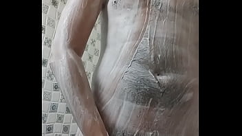 Preview 4 of Suzuki Oil - Desi indian hunk rubbing soap on monster dick