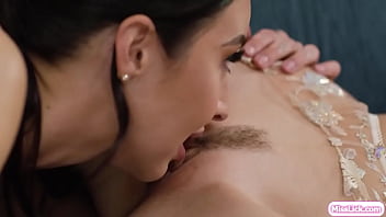 Preview 3 of Cristie Mac - Big tits lesbian milf scissoring with sexy brunette fiancee
