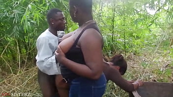 Preview 2 of Xxx Girls 202 - LOCAL MAN HAVING SEX IN THE BUSH WITH TWO SIN SISTERZ  BBW HARDCORE STYLES