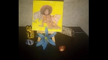 Preview 4 of Ebony Preety And Lover - Nubian liger goddess painting