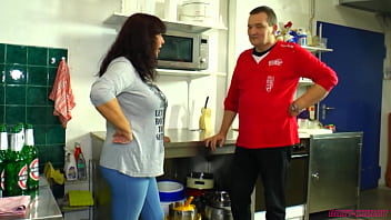 Preview 1 of 21 Peggy - Horny busty milf gets banged in the kitchen