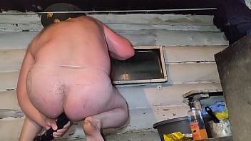 Preview 2 of Afghanistan Sex3video - Fat Russian gay rides his huge ass on a dick and makes a blowjob.