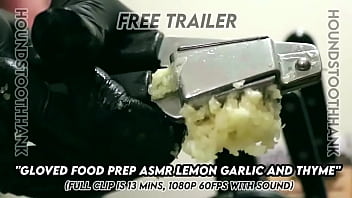 Preview 3 of Pattaya Ladyboy Street5 - Gloved Food Prep ASMR Lemon Garlic and Thyme