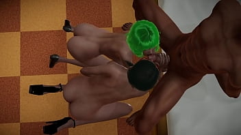 Preview 4 of Ht And Fuck - Sarada &amp_ Tatsumaki Threesome Double blowjob [Full Video] 6m