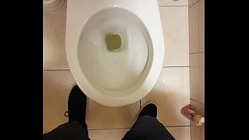 Preview 4 of Girl Kids Creampie - Public toilet piss