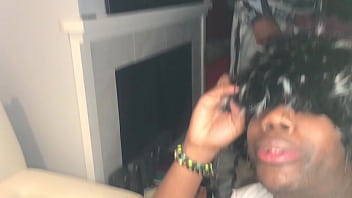 Preview 1 of Hot Faking Anybunny Modi - BLINDFOLDED BLACK COCK SUCKING