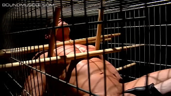 Preview 3 of Daughter Shock Mom - Caged Tyler Saint has a weight tied to his cock