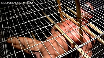 Preview 4 of Daughter Shock Mom - Caged Tyler Saint has a weight tied to his cock