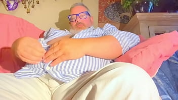 Preview 2 of Satisfied Swx - Fat English professor gets naked and shows his fat ass and cums