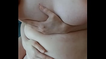 Preview 2 of Asian Model Naked Photoshoot - My friend playing with my belly part 2