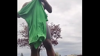 Preview 2 of You Pomr - Taking an exercise routine I learned indoors and privately practicing it outdoors 2