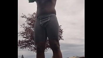 Preview 3 of You Pomr - Taking an exercise routine I learned indoors and privately practicing it outdoors 2