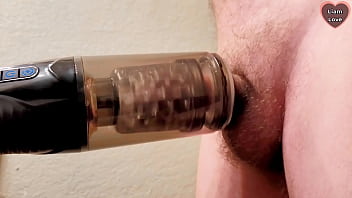Preview 1 of Xxx Six College - Big Thick Cock Cums Hard Twice From Automatic Male Masturbator