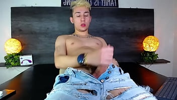 Preview 1 of To Press Hard - Sexy Blonde Boy Milk his Cock