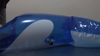Preview 4 of Rachel Roxxx Oops - Timelapse: Unboxing,  inflating and deflating modded Fuuzen blimp whale