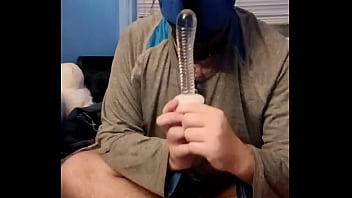 Preview 1 of Club Shea Com - I wear my chastity cage and I play with my glass dildo