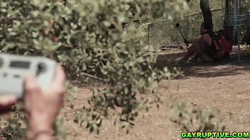 Preview 2 of Heather Janssen - Gayruptive.com - Influencer Dakota Payne gets in a freak accident in a remote location. Dakota gets rescued and anal fucked by an old recluse  Matthew Figata