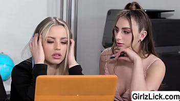 Preview 1 of Amateur 90s - Busty Penelope Kay with Anna Claire kissing and pussy licking 69